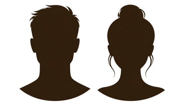 Anonymous generic profile avatars for male and female users, ideal placeholders for digital platforms, user interfaces, and general online identity needs