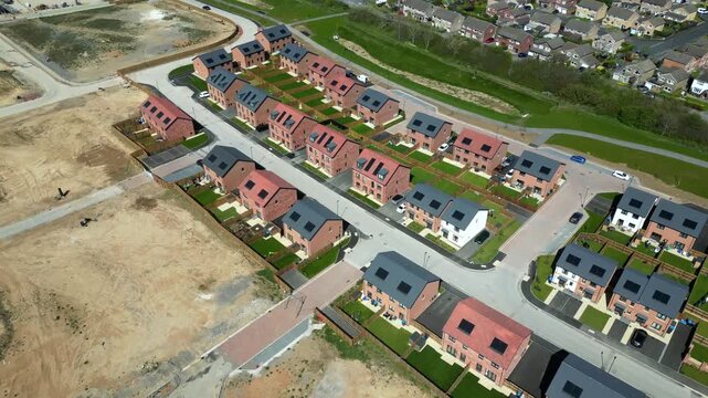 New houses built by Taylor Wimpey in Ripon UK show change in area and local development