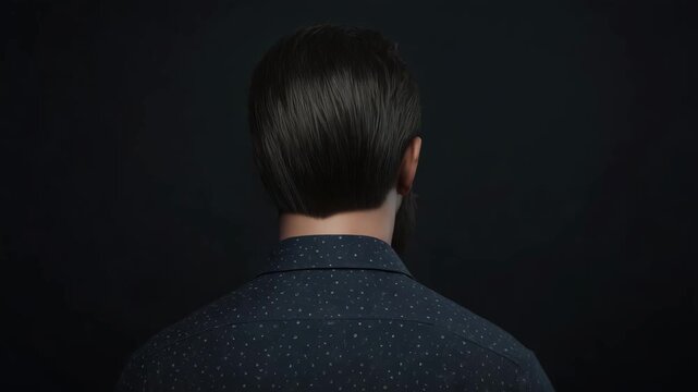 Bearded man profile portrait with moody lighting contemplative expression dramatic studio portrait
