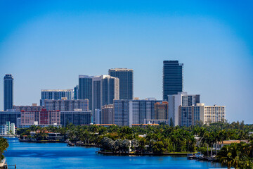Obraz premium Stock photo Hallandale BEach Florida highrise beachfront condominiums 2026