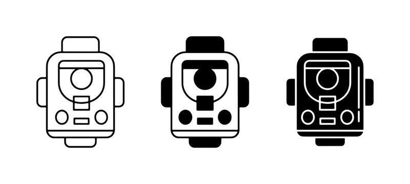 Surveying Equipment Icons, Total Station Vector Graphics, Geodetic Instruments Set, Precision Measurement Tools Collection