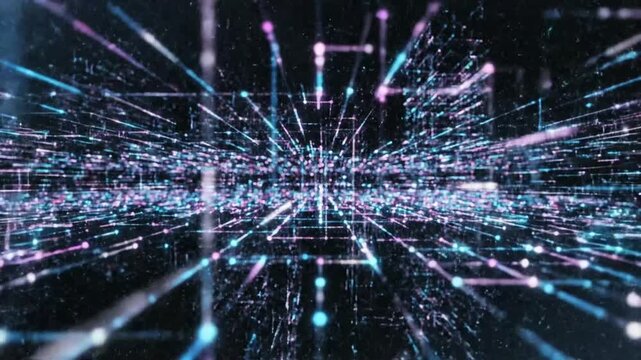 Render abstract background design using dots and connection techniques in VSRExport software
