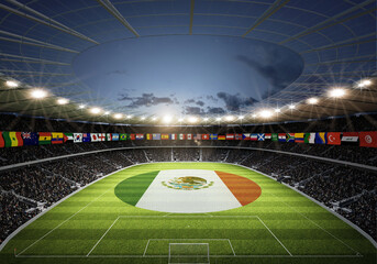 Stadion 2026 Fahnen Mexiko © OH