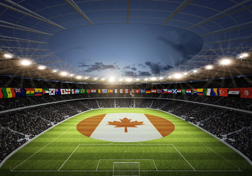 Stadion 2026 Fahnen Kanada