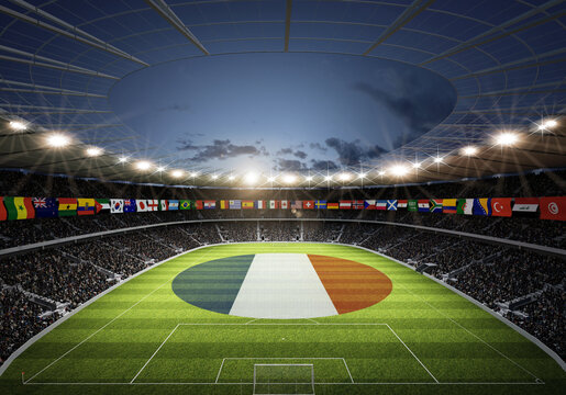 Stadion 2026 Fahnen Frankreich