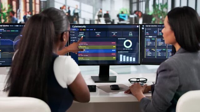 Cybersecurity Manager Guides Team Using Software Tools
