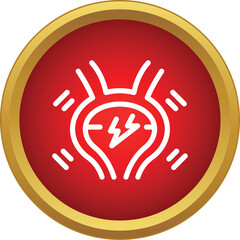 Obraz premium Bladder organ experiencing discomfort or infection symptoms within a red circle design