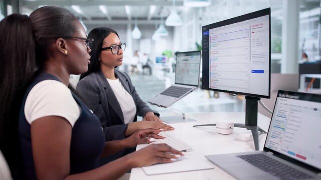 Two Women Are Working Together
