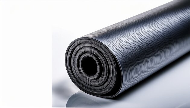 a close up shot of a rolled epdm rubber membrane a durable and flexible waterproofing material with a textured surface and subtle color variations