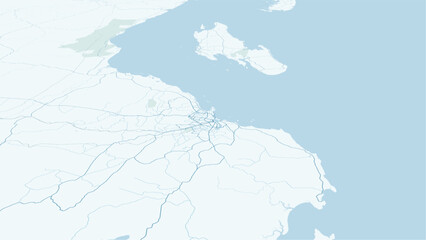Fototapeta premium Modern minimalist vector map of Dar es Salaam, Tanzania. High-quality scalable illustration of Dar es Salaam city grid, Msasani Peninsula, and Port of Dar es Salaam layout for posters 