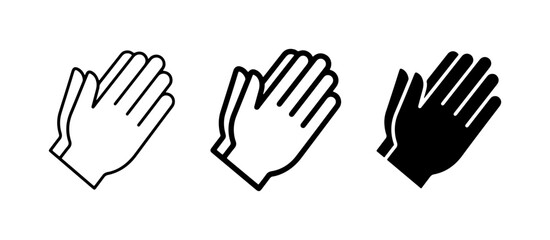Obraz premium Clapping Hands Icons, Applause Symbols, Approval Gestures, Celebration Vector Graphics, Set of Three Styles