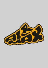 Naklejka premium Stylized BMX Graffiti Logo Sticker Design