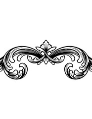 Fototapeta premium Intricate Floral Design Element Illustration.