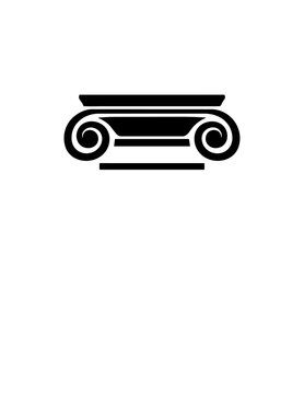 Ionic Capital Column Architecture Element.