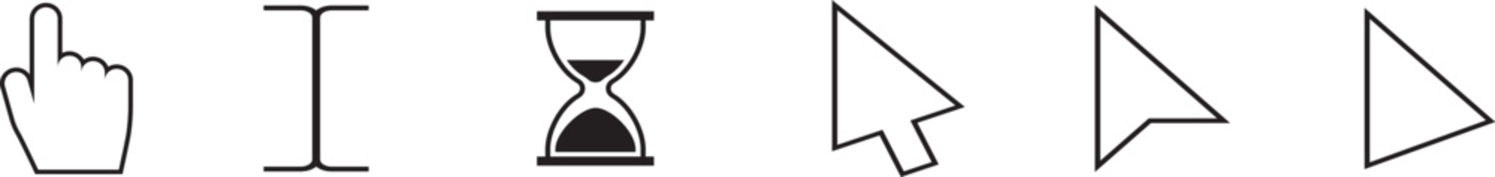 Computer mouse cursor icons, symbol