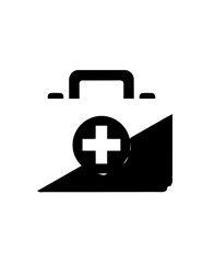 Obraz premium Medical Bag with White Cross.