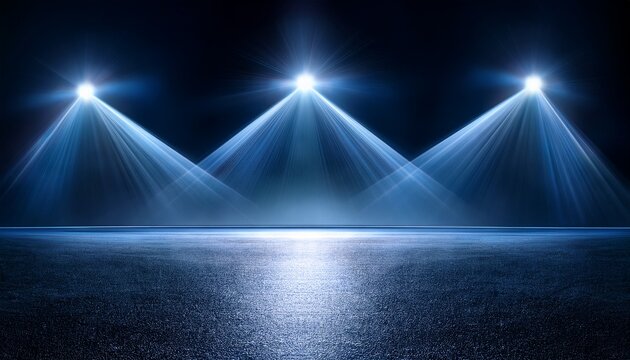 searchlight beams pierce the night evoking vigilance and tense anticipation over the secured area