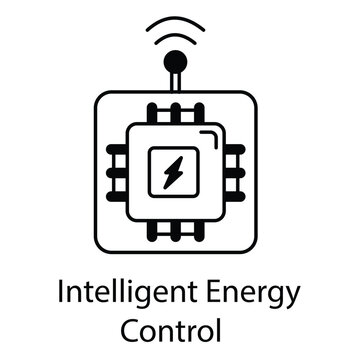 Intelligent power distribution icon representing smart energy and grid management