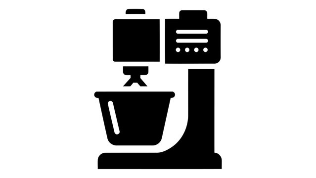 Industrial mixing agitator machine icon, vector illustration isolated on white background