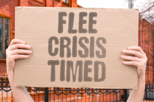 "Flee Crisis Timed" Refugee surges emerge during precise moments of political negotiation. REFUGEE. SURGES. EMERGE. PRECISE. NEGOTIATION.