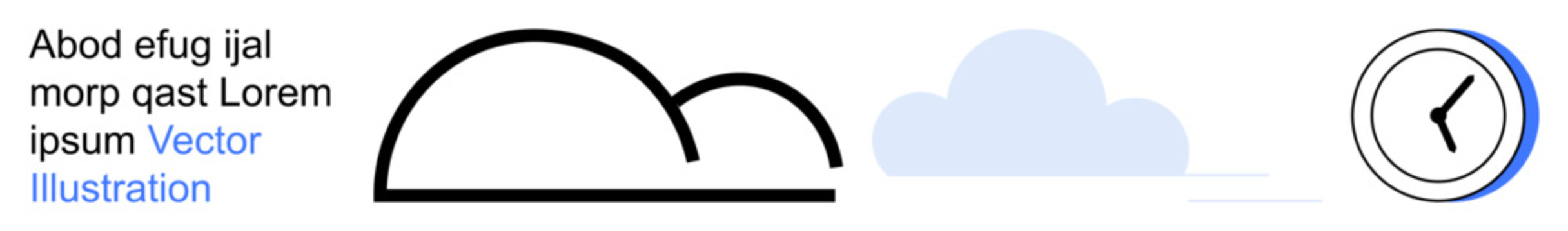 Weather, time tracking, efficiency, scheduling, technology, minimalism. Abstract cloud and clock icon display clean, modern design. Weather and time tracking concepts feature prominently
