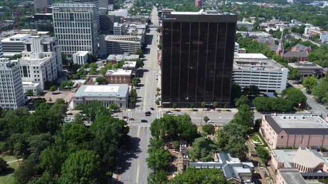 Columbia South Carolina downtown drone shot five