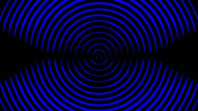 Blue concentric radial wave loop abstract technology background