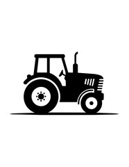 Naklejka premium Tractor Vehicle Farm Equipment Machine.