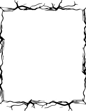Torn paper edge border frame.