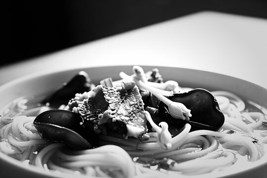 Henan Hui Mian noodle soup with lamb and wood ear mushrooms
