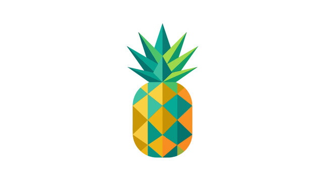 pineapple mosaic vector