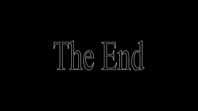 4K animated "2026 The End" text on black background for year-end wrap up and cinematic conclusion