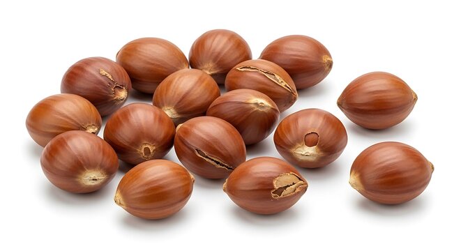 Heap of fresh breadnut seeds on white background for culinary and nutrition concepts
