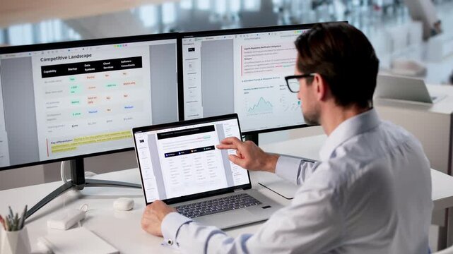 Man Editing Artificial Intelligence Implementation Plan
