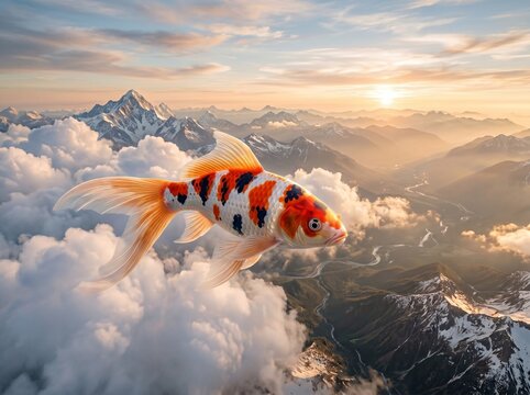 koi fish in the water