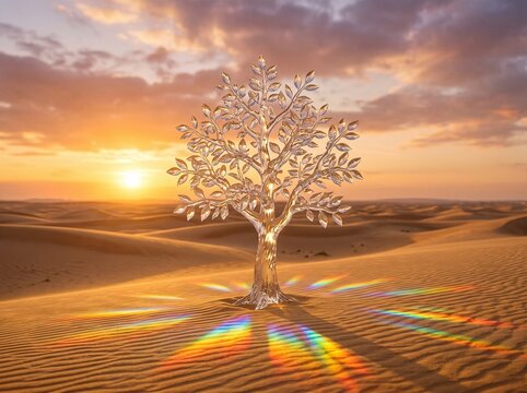 tree in the sunset