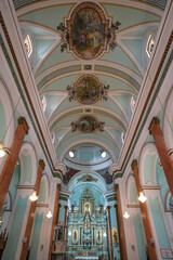 Obraz premium Santiago de Cali, Colombia - February 10, 2026: Interior of the Church of San Francisco in Santiago de Cali, Colombia.