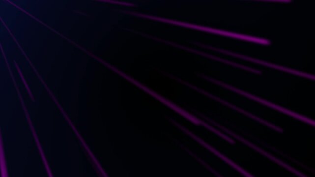 Abstract digital background featuring vibrant purple neon light streaks moving diagonally across a dark canvas to create a modern sense of high speed and motion energy