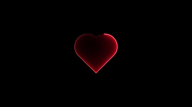 valentines day love animation background,february 14 love and romance abstract animation,Two love hearts. Valentine's Day indicate. Love One line drawing concept. love. black background. neon