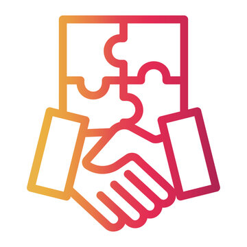 mergers Line Gradient Icon