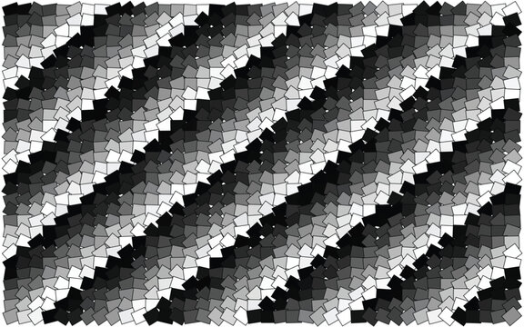 Monochrome geometric mosaic pattern, abstract black and white diagonal tile texture, grayscale square tessellation vector background for modern design