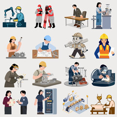 Fototapeta premium set of building architecture icons