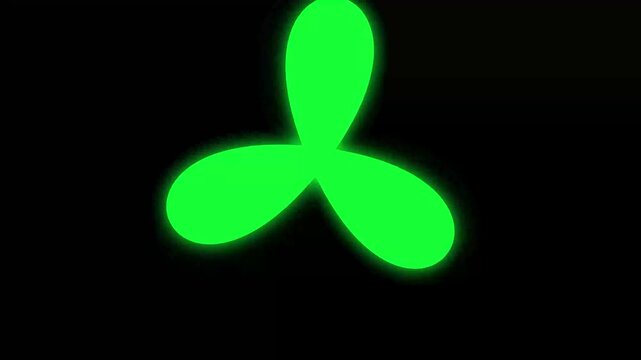 Screw rotating water surface propeller fan motion graphics