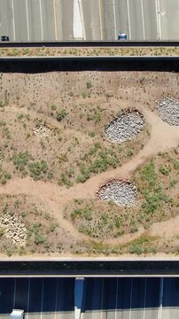 Vertical Aerial View of Annenberg Wildlife Crossing Construction Agoura Hills California
