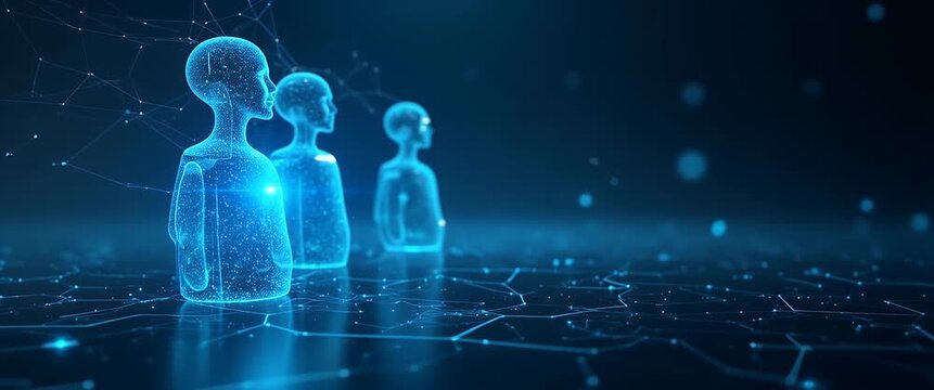 Portray a modern high definition scene featuring agentic AI applications driving innovative digital solutions in diverse sectors with clear technological excellence and operational efficiency in  Phot