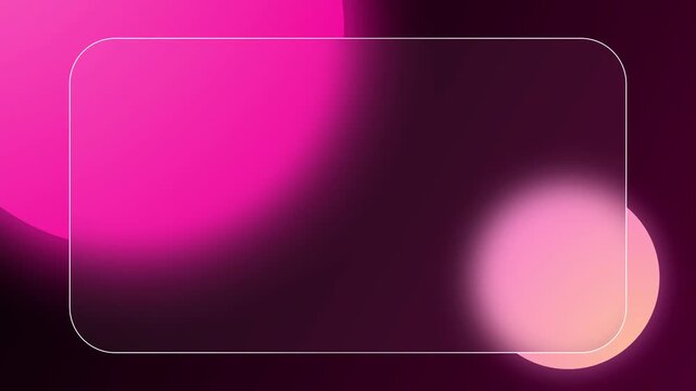 Frosted glass rectangle with a pink and black backdrop, great for adding subtle elegance and sophistication to designs, ads, or presentations.