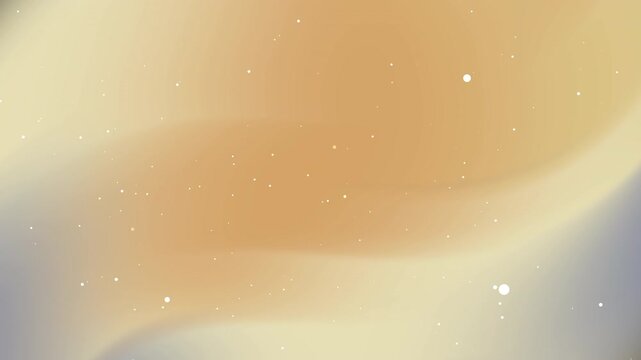  Soft sandy beige and muted gold gradient waves with floating white particles, ideal for minimalist, organic, and calm nature-inspired video backgrounds.