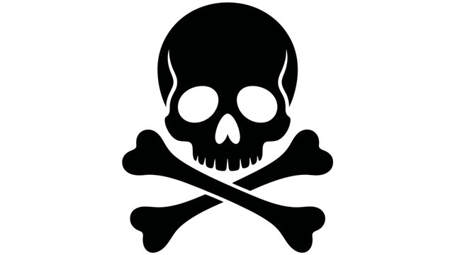 Black and white skull and crossbones icon.