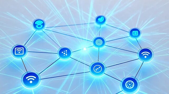 Blue network nodes and connections