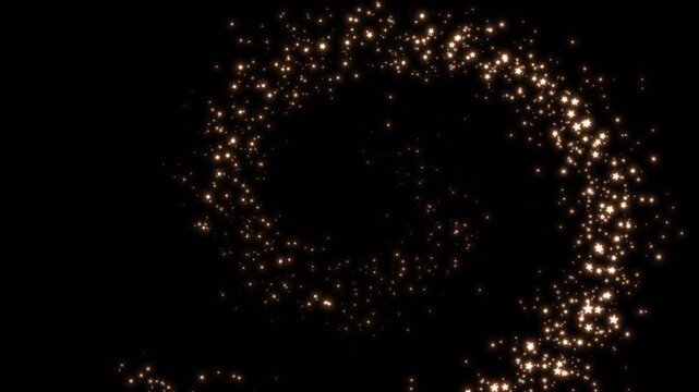 Star Particle Spiral Burst Effect with Alpha Channel - Attention Accent Overlay